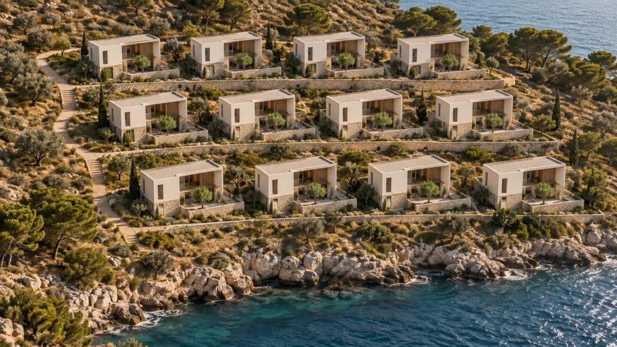Coastal Villas: Twelve homes stepping along the same coastal terrain.