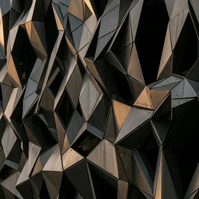 Illustrative facade study with folded metal panels