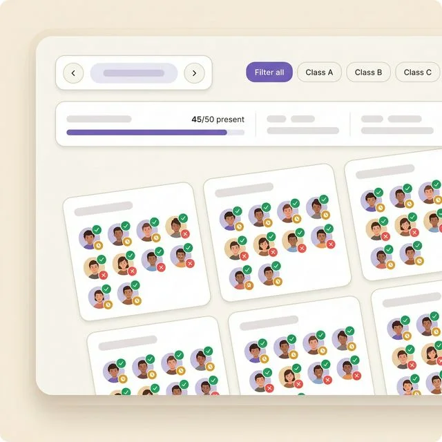 One-tap attendance tracking