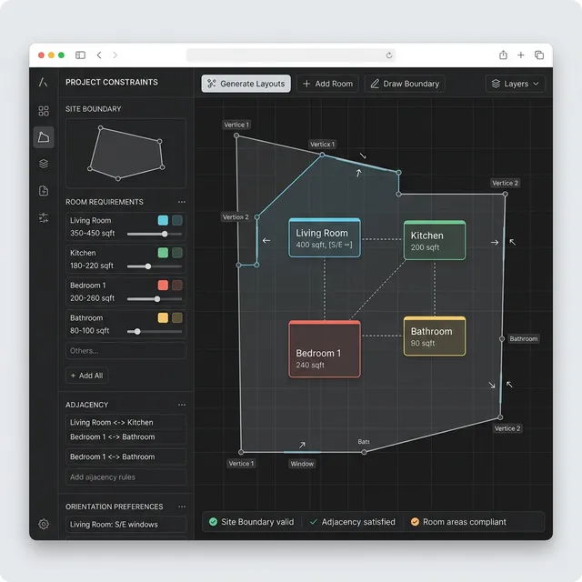 Define constraints visually
