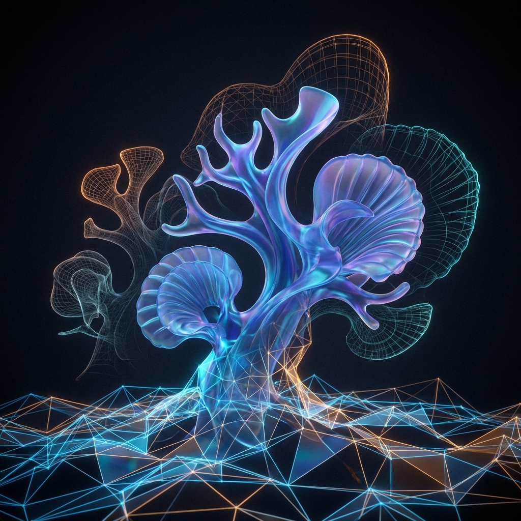 AI-generated biomimicry architectural form