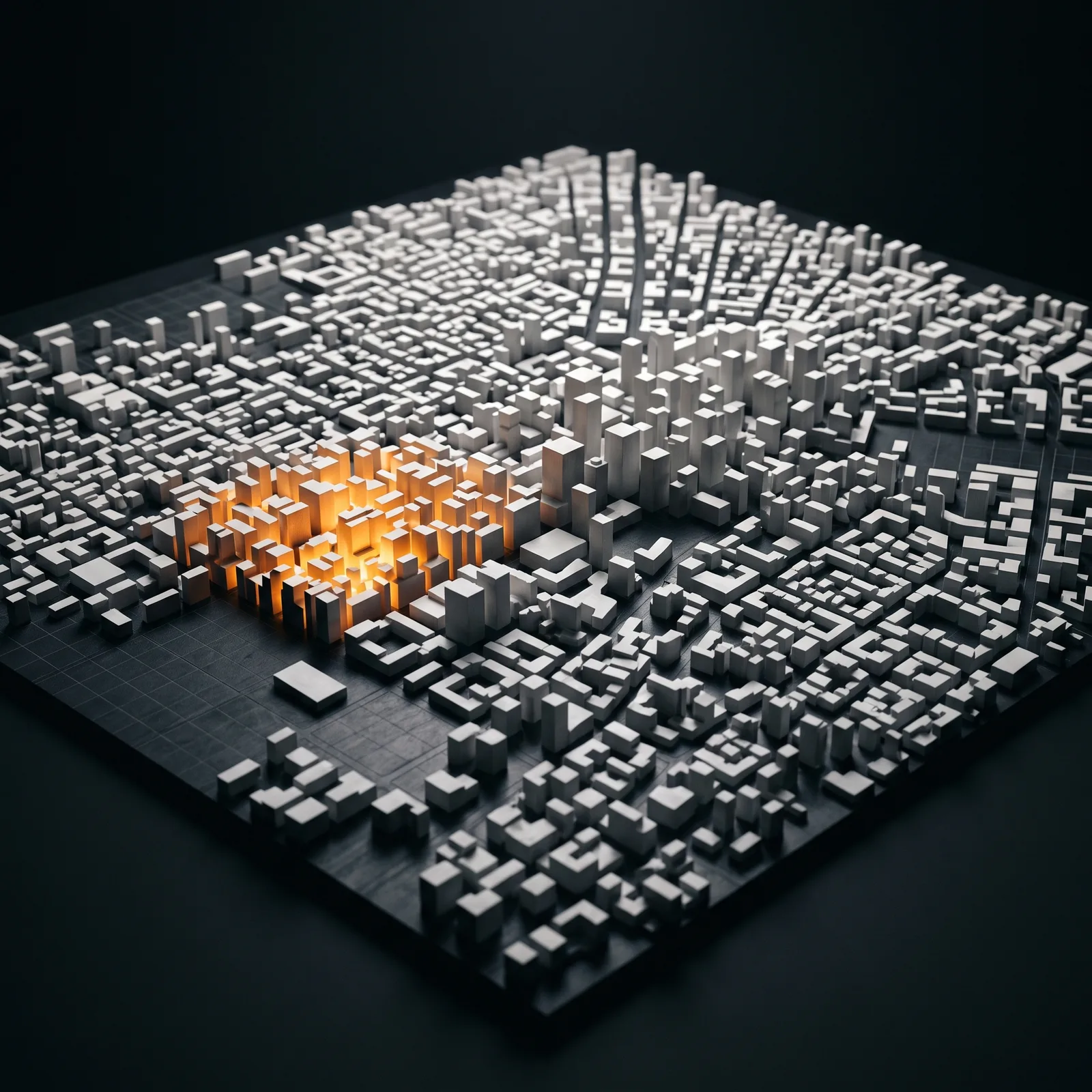 Optimized district massing study