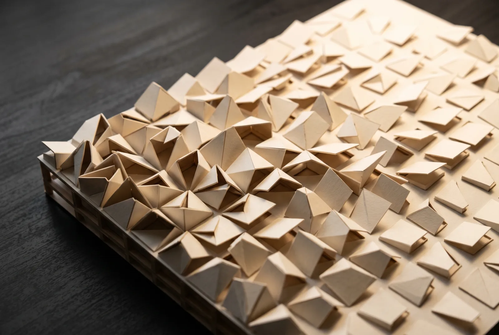 Illustrative mockup model: individually optimized panels in clustered families
