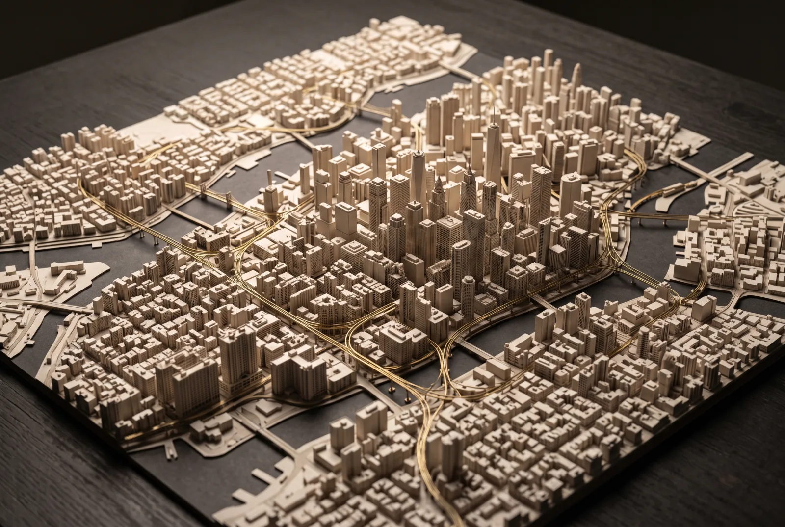 Illustrative study model: hyper-dense metropolis carried by layered rail
